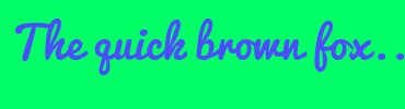 Image with Font Color 4D4DFF and Background Color 00FF66